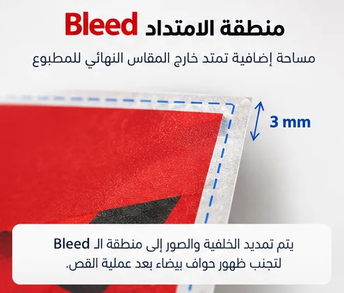  منطقة Bleed في التصميم الطباعي