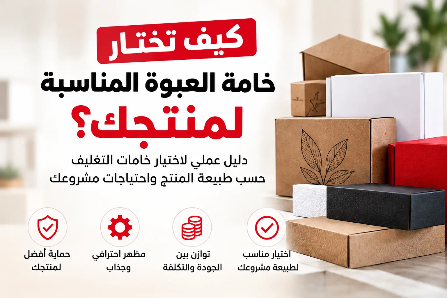 اختيار خامة العبوة المناسبة