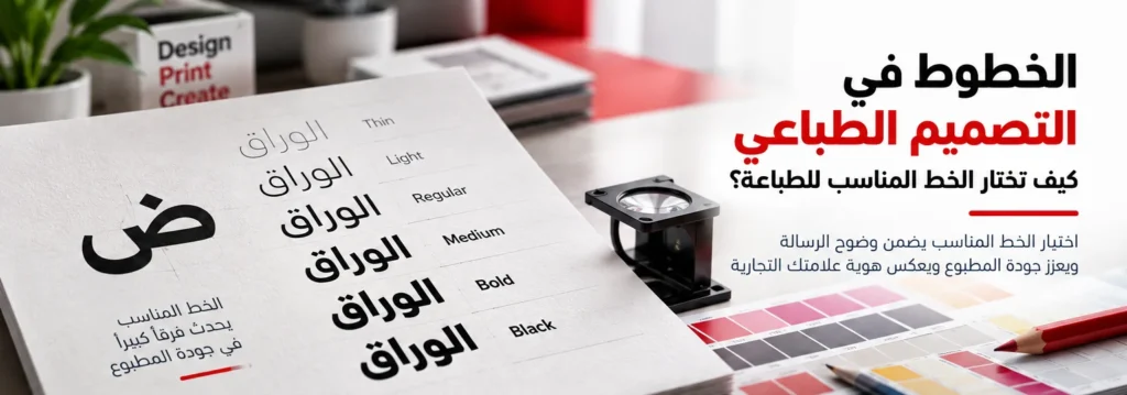 الخطوط في التصميم الطباعي